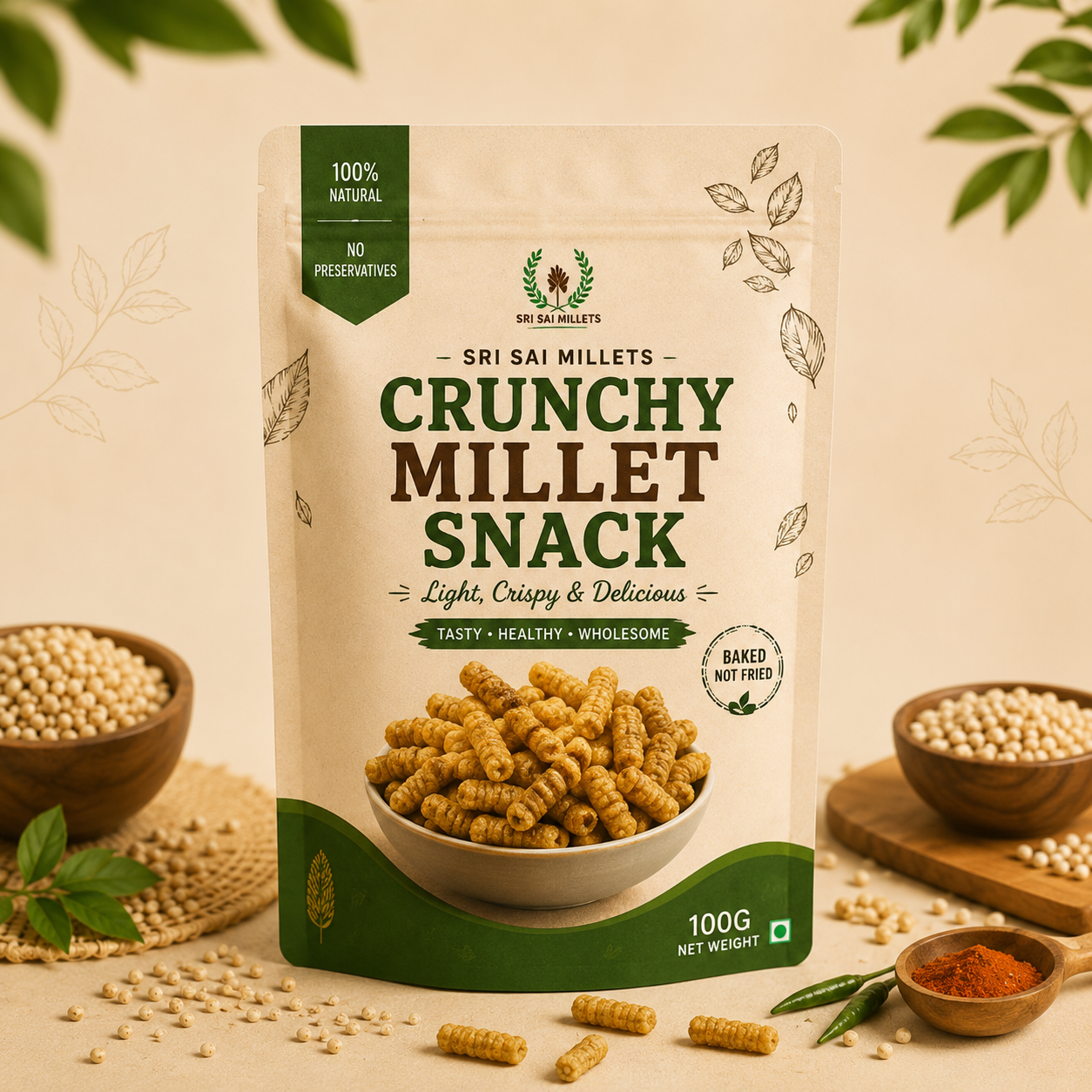 Crunchy Millet Snacks