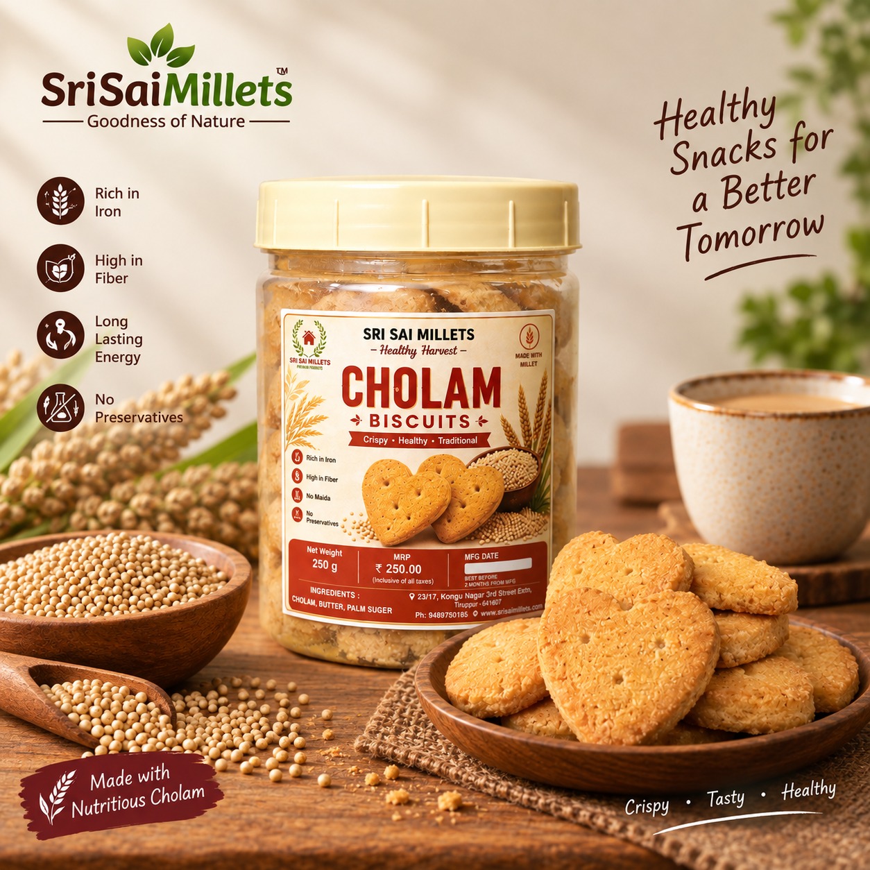 CHOLAM BISCUITS