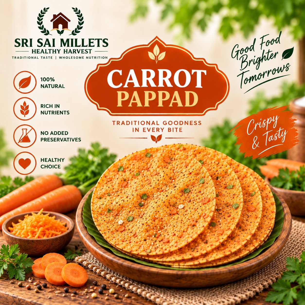 CARROT PAPPAD